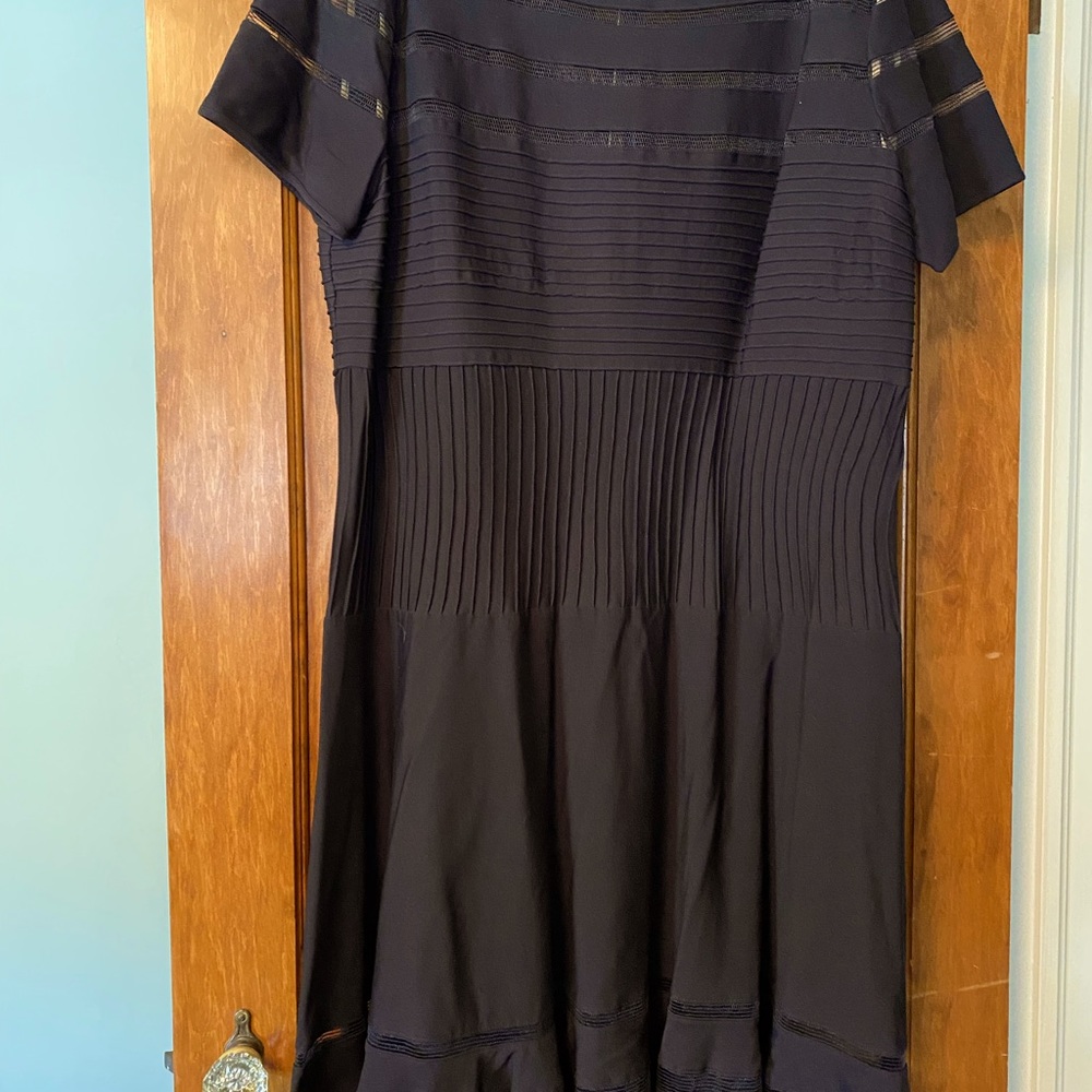 Beautiful Tadashi Shoji cocktail dress with many intricate details